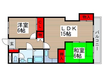 間取図 カ－ムヤタ藤第二