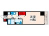 アルファコート町屋 1Kの間取り