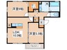 ハーベスト七番館 2LDKの間取り