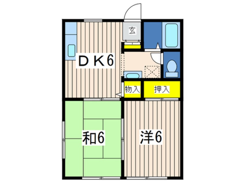 間取図 コーポカジガヤ