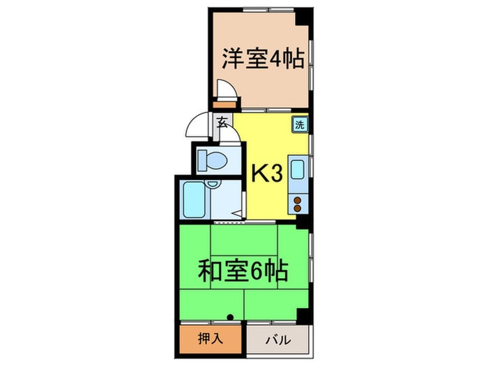 間取り図 パレス内田弐号館