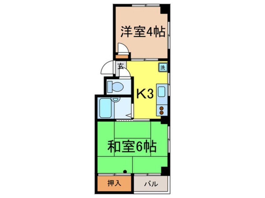 間取図 パレス内田弐号館