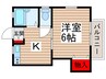 アムールハイツ 1Kの間取り
