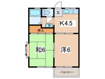 間取図 グリ－ンハイツ一の宮