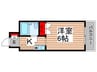 ポルタオーレア 1Kの間取り