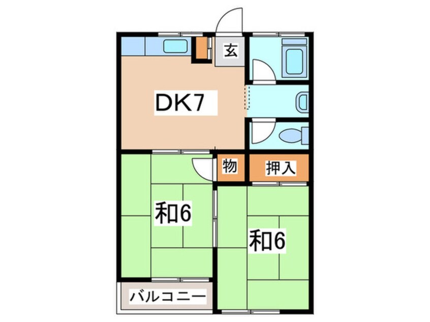 間取図 第3もえぎ野ハイツ