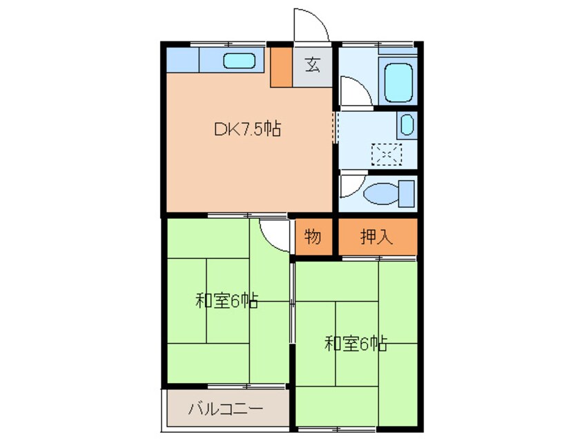 間取図 第3もえぎ野ハイツ