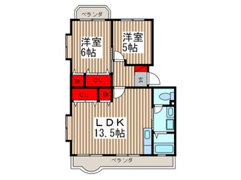 間取図 ドゥ・シャト－・ブラン２番館