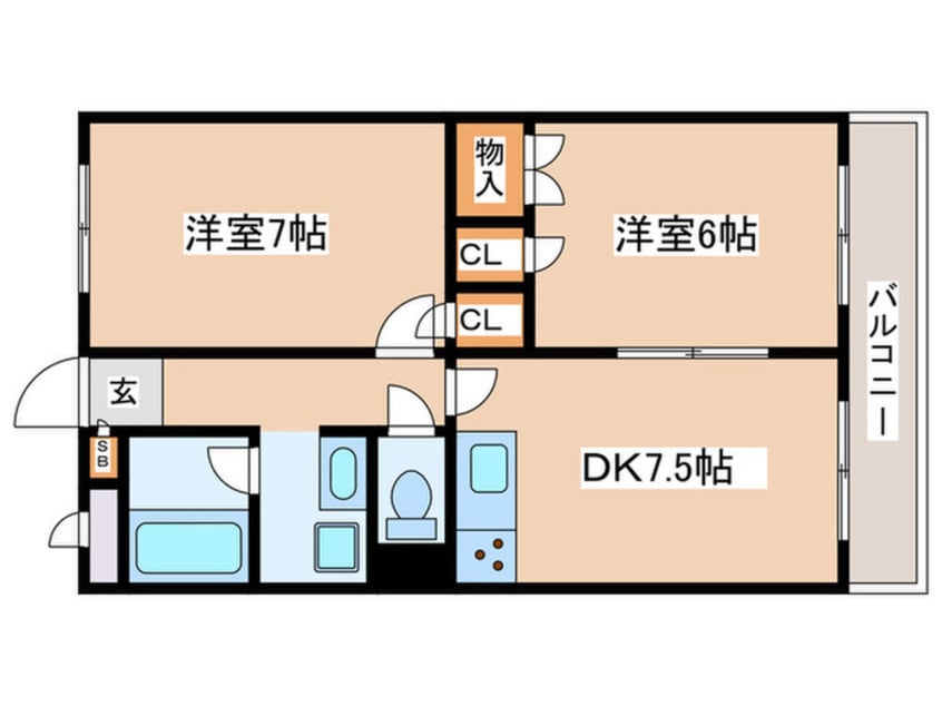 間取図 リエル城山南
