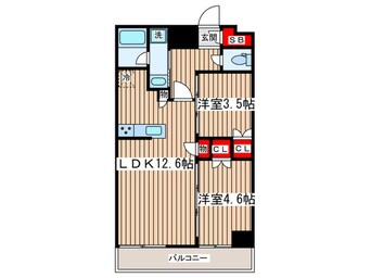 間取図 プラウドフラット本所吾妻橋