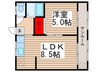 第２コ－ポ田島 1LDKの間取り