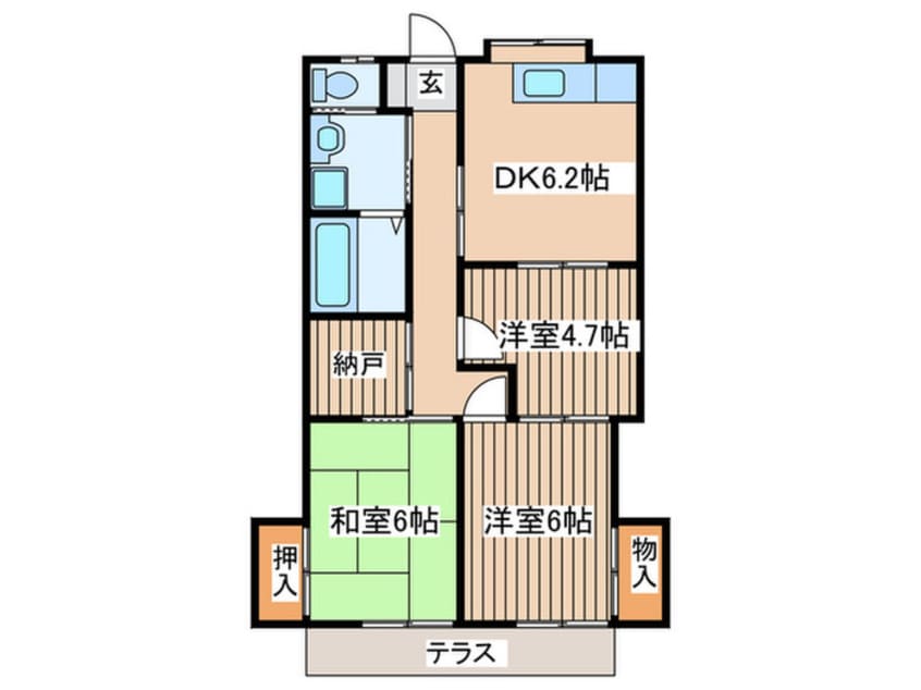 間取図 ハイム駒形