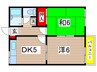 ラフォ－レ国立Ａ 2DKの間取り