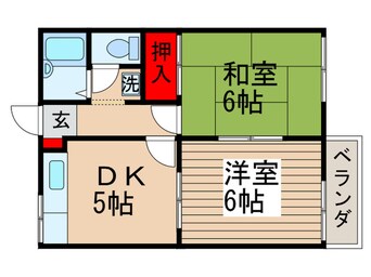 間取図 ラフォ－レ国立Ａ