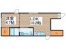 ニューキャッスルI 1LDKの間取り