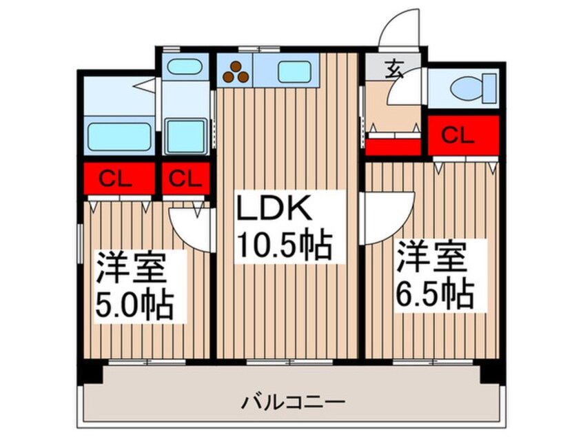 間取図 アコモ－ド北原台