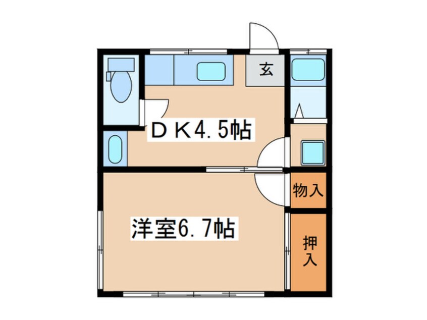 間取図 ハイツヤナ第一