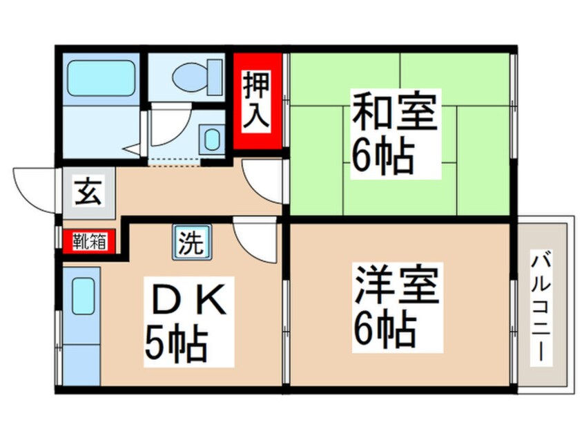 間取図 ラフォ－レ国立Ｂ