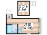 ルミエール梅島 1Rの間取り