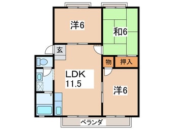 間取図 グリーンサイドハイツＤ