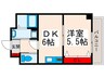 田端むつみ公園前マンション 1DKの間取り