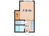 クロノス秦野 1Kの間取り