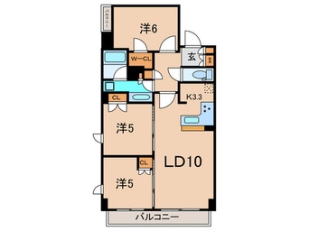 間取図 ｾﾝﾄﾗﾙﾚｼﾞﾃﾞﾝｽ西早稲田（1202）