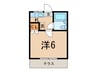 安西ハイツ 1Kの間取り