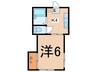 内田コ－ポ 1Kの間取り