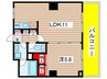 ベルヴェル稲城 1LDKの間取り