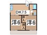 不入斗ハイツ 2DKの間取り