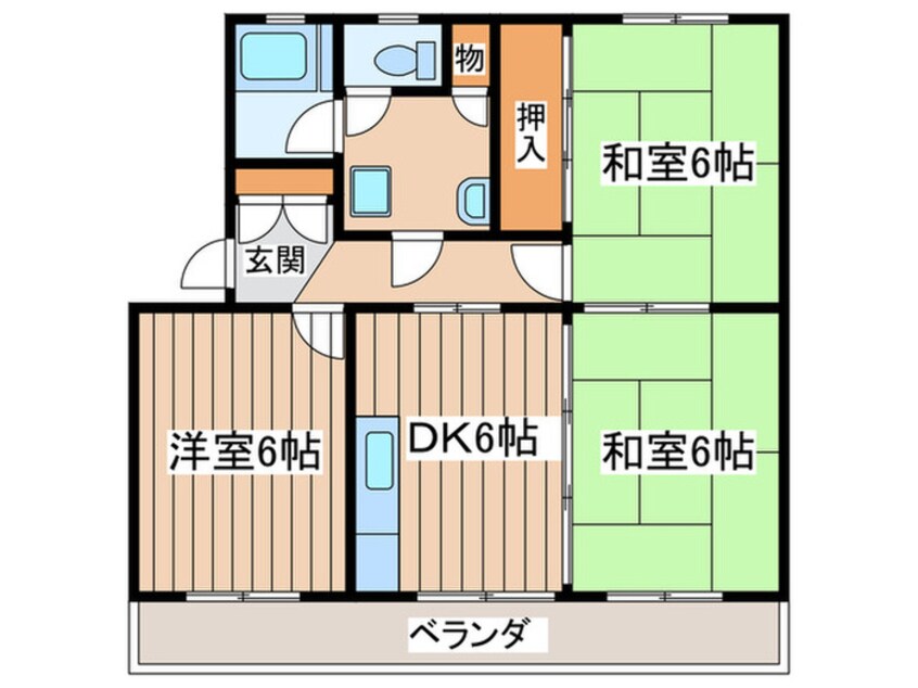 間取図 ハイツ中山