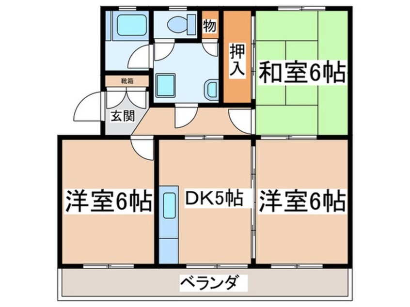 間取図 ハイツ中山