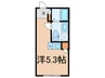 SENSE　RESIDENCE　用賀 1Rの間取り