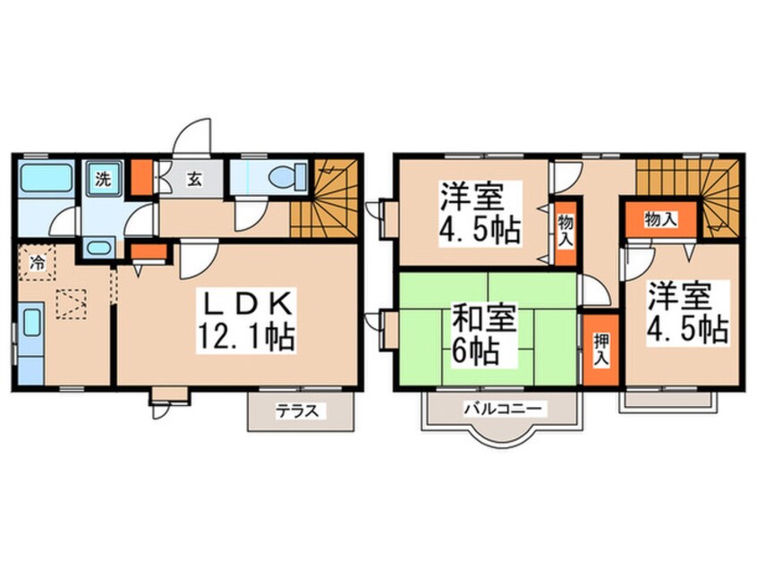 間取図 サンモ－ルＡ