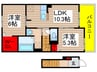 さくらグランディルⅠ 2LDKの間取り