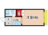 グローリーヒル 1Kの間取り