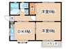 グレ－スパレスＣ 2DKの間取り