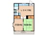ホワイトマンション 2LDKの間取り