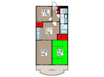 間取図 東川口ｶﾞｰﾃﾞﾝﾌﾟﾗｻﾞ弐番館