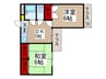 煉瓦館９ 2DKの間取り