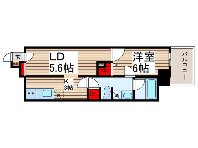 間取図 カスタリア蔵前