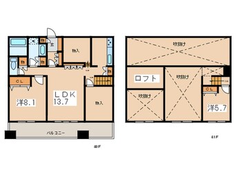 間取図 プラザタワ－勝どき