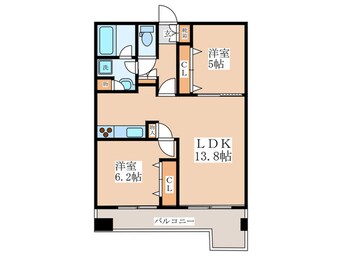 間取図 プラザタワ－勝どき