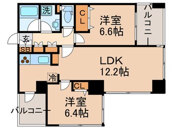 間取図 プラザタワ－勝どき