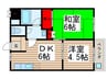 フロ－レンスナカムラ 2DKの間取り