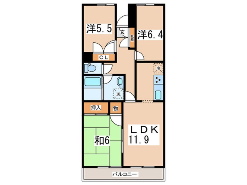 間取図 アビンズ相模大野