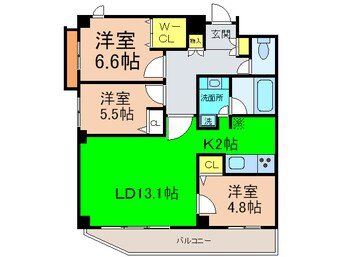 間取図 ダイアパレス蔵前