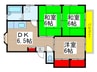 ハイムブリッヂⅡ 3DKの間取り