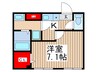 ﾊﾟﾚｽﾌｲ-ﾙﾄﾞ市川南 1Kの間取り